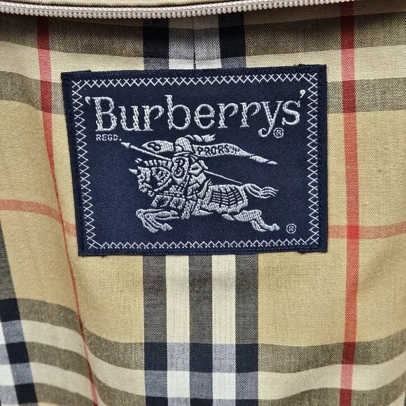 Burberry's Single-Breasted Straight Silhouette Vintage Trench Coat Men S Women M - Picture 10 of 11